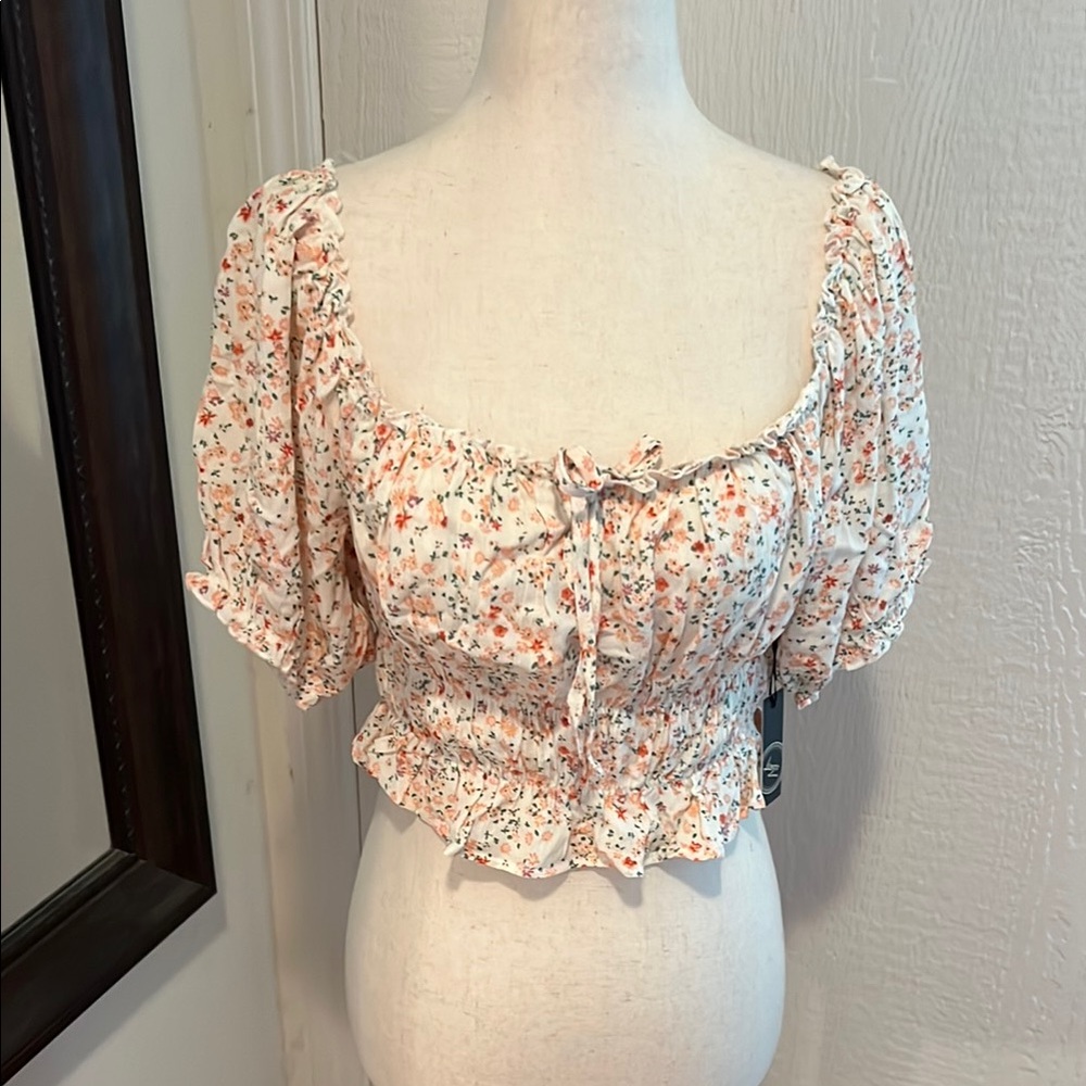 Floral Puff Sleeve Top